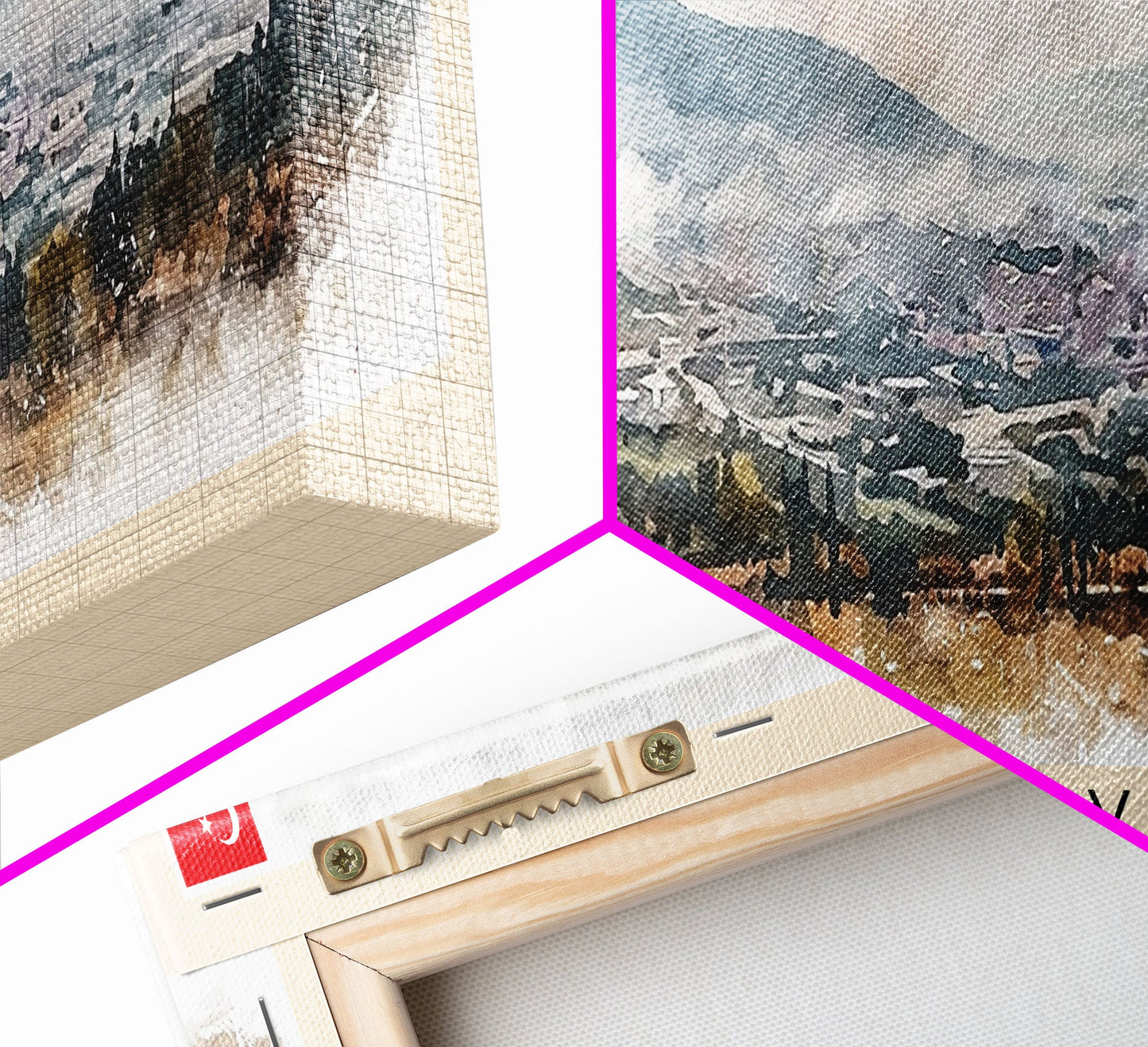 Malatya, Türkei – Kunstdruck, Panorama-Stadtbild, Reisekunst, Wanddekoration, Urlaubsgeschenk, gerahmter Leinwanddruck oder Metallbild