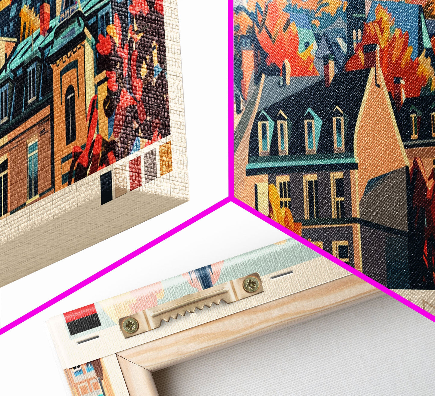 Bochum Germany Panoramic Travel Poster, Framed Canvas Print or Metal Wall Art, Travel Art, Home Decor, Panoramic Painting, Midcentury Art