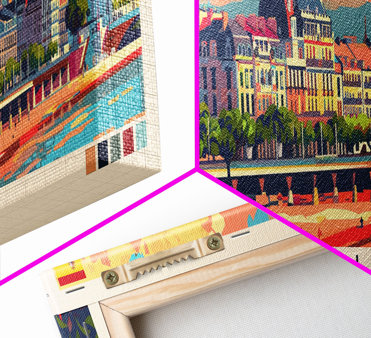 Gijón, Spanien – Kunstdruck für die Wand, Panorama-Stadtbild, Reisekunst, Wanddekoration, Urlaubsgeschenk, gerahmter Leinwanddruck oder Metallbild