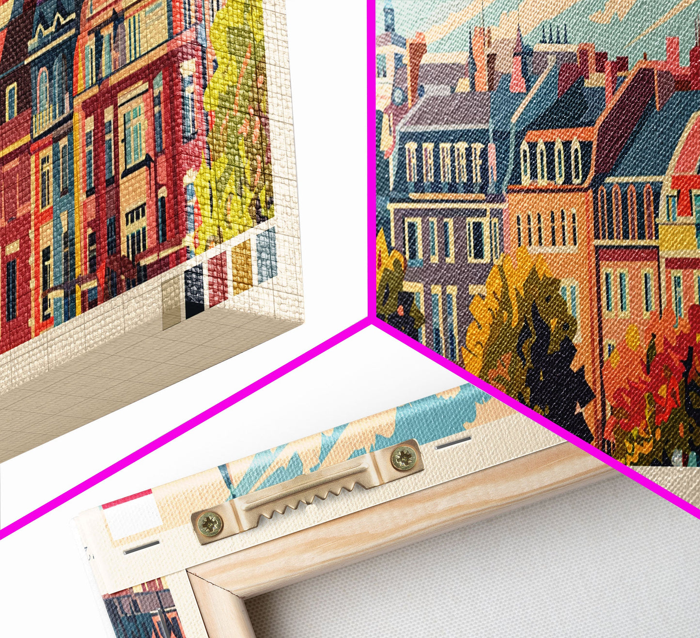 Kiel Germany Panoramic Travel Poster, Framed Canvas Print or Metal Wall Art, Travel Art, Home Decor, Panoramic Painting, Midcentury Art