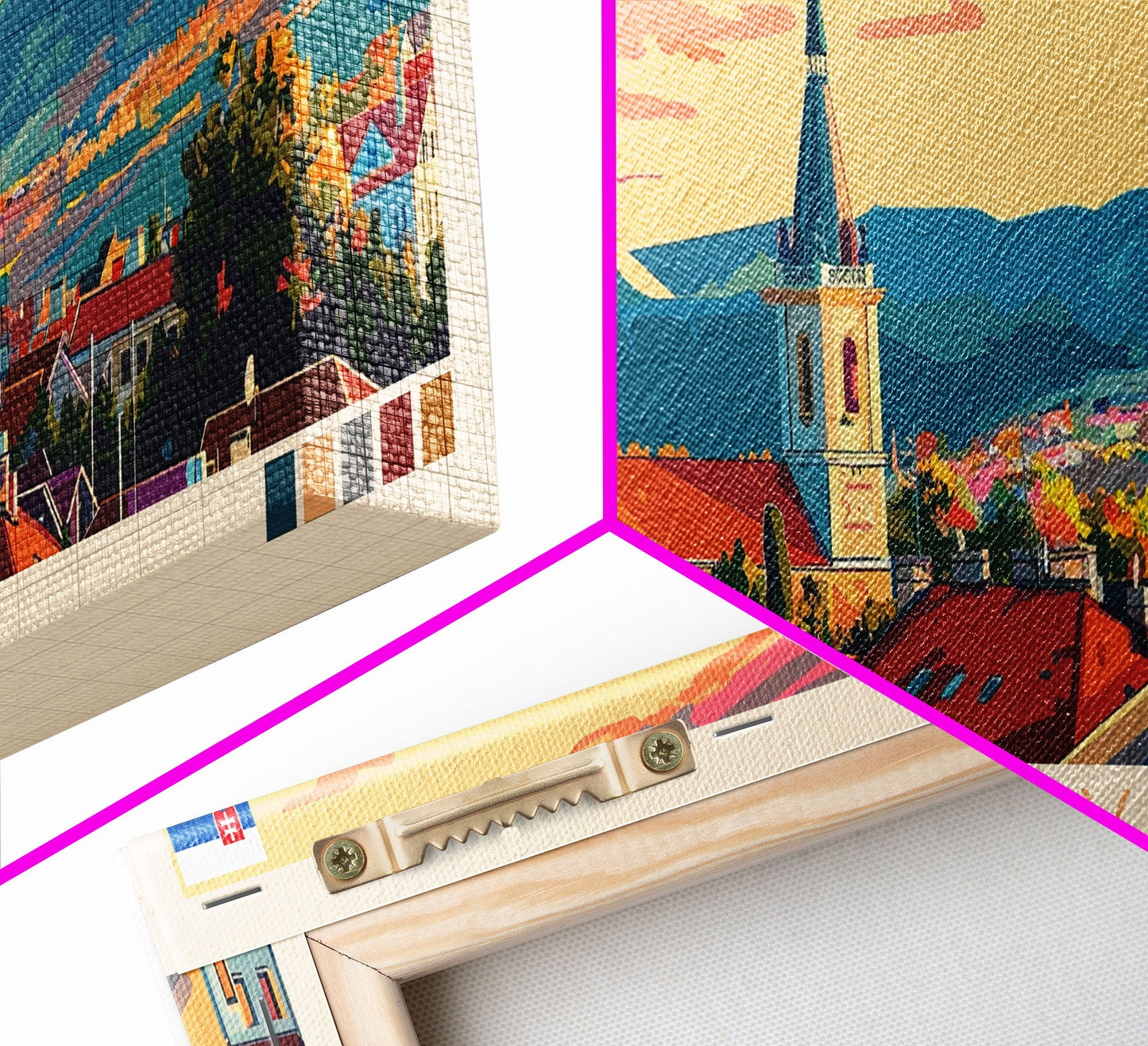 Kraljevo Serbia Panoramic Travel Poster, Framed Canvas Print or Metal Wall Art, Travel Art, Home Decor, Panoramic Painting, Midcentury Art