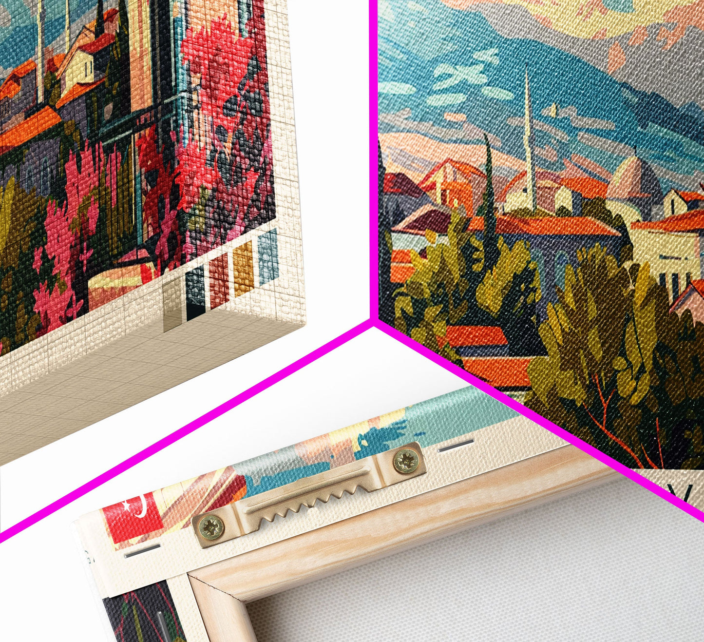 Malatya, Türkei – Kunstdruck, Panorama-Stadtbild, Reisekunst, Wanddekoration, Urlaubsgeschenk, gerahmter Leinwanddruck oder Metallbild