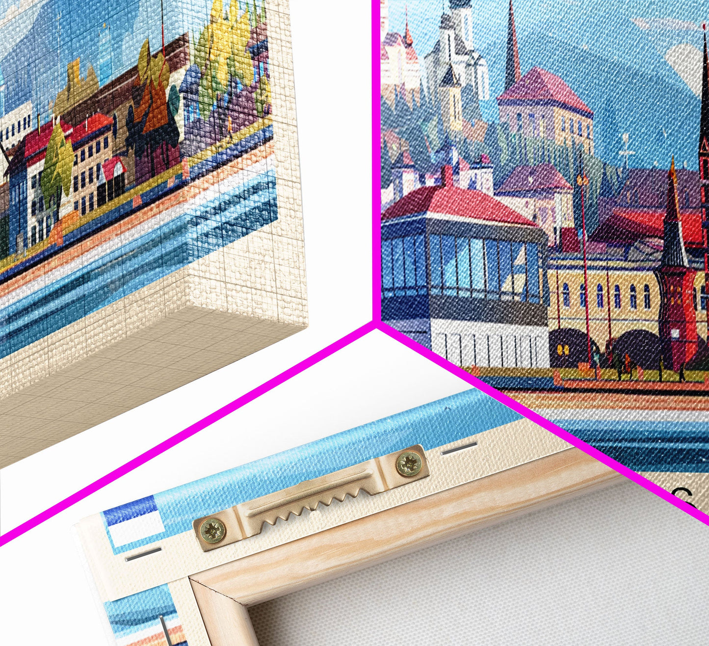 Angarsk Russia Panoramic Travel Poster, Framed Canvas Print or Metal Wall Art, Travel Art, Home Decor, Panoramic Painting, Midcentury Art