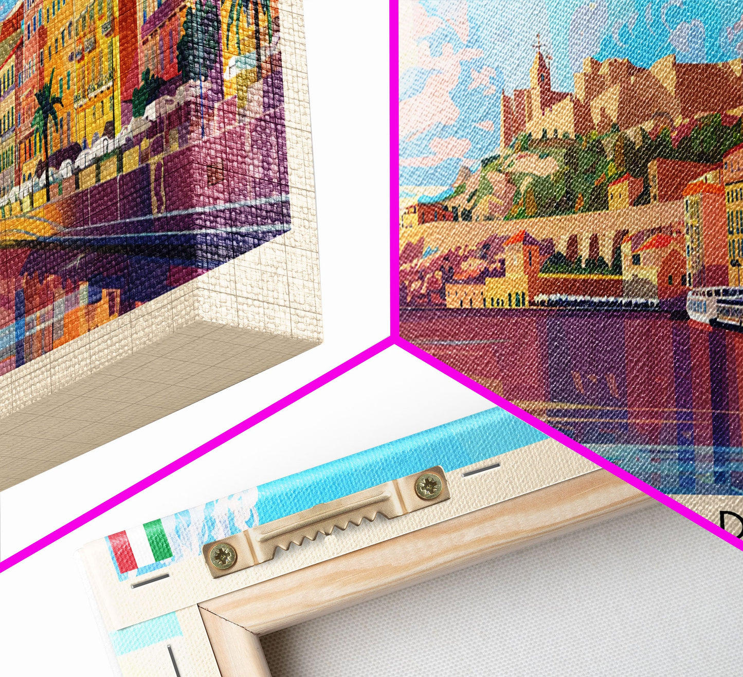 Cagliari Italy Wall Art, Panoramic Travel Poster, Panoramic Framed Canvas Print, City Wall Art, Wall Hanging Home Decor, Travel Art