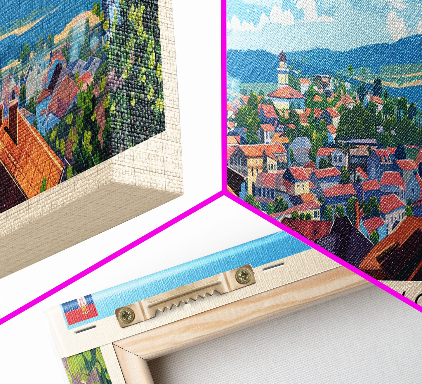 Pancevo Serbia Wall Art, Panoramic Travel Poster, Panoramic Framed Canvas Print, City Wall Art, Wall Hanging Home Decor, Travel Art