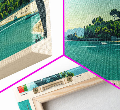 Setbal Portugal Travel Print Wall Art, Panoramic City Art, Travel Art, Wall Decor, Vacation Gift, Framed Canvas Print Or Metal Art