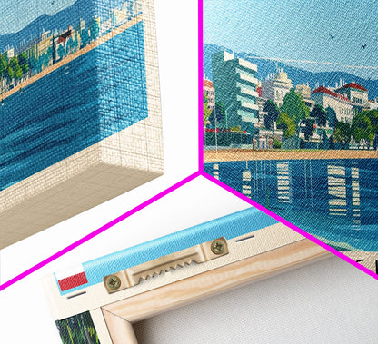 The Hague Netherlands Travel Print Wall Art, Panoramic City Art, Travel Art, Wall Decor, Vacation Gift, Framed Canvas Print Or Metal Art