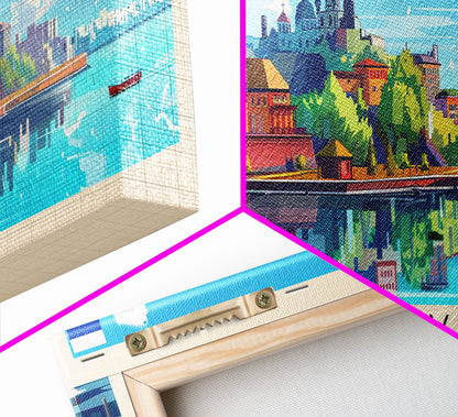 Ulyanovsk Russia Travel Art, City Art, Framed Canvas Print or Metal Wall Art, Europe Travel Poster, Panoramic Wall Art, Extra Wide Wall Art