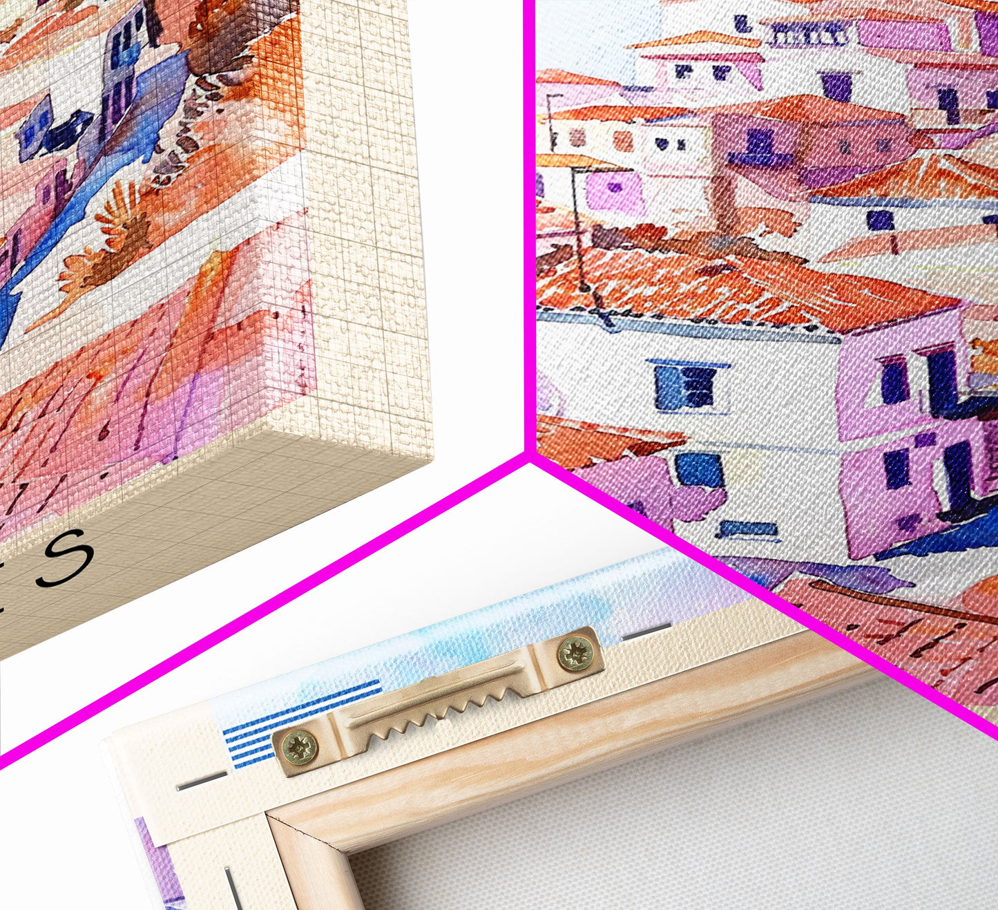 Scenic A Coruńa Spain Seaside Town, Framed Canvas Print, Perfect for Bedroom Art, Coastal Style, Home Decor Wall Art