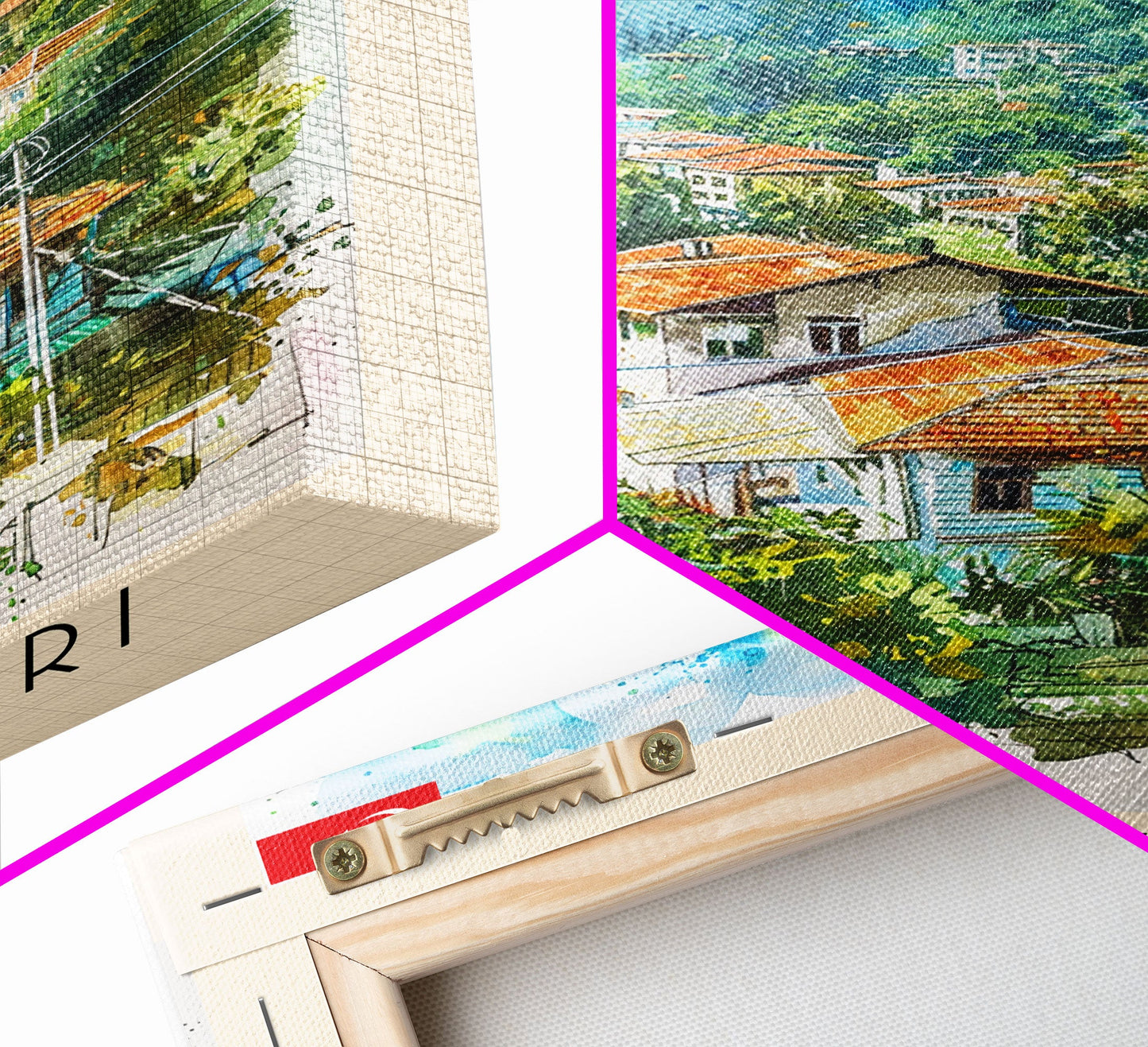 Lush Adapazarı Turkey Greenery Scene, Framed Canvas Print, Bedroom Wall Art, Nature Style, Perfect Home Decor