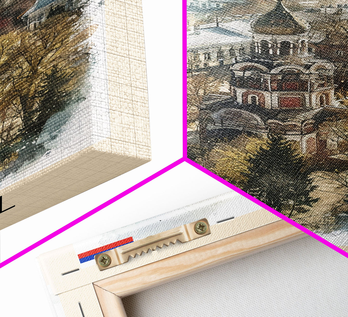 Barnaul Russia Travel Poster Framed Canvas Print, Wall Art, Home Decor, Abstract Painting, Living Room Art, Vacation Gift