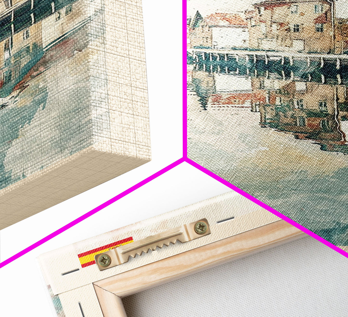 Borås Sweden Travel Poster Framed Canvas Print, Wall Art, Home Decor, Travel Print, Coastal Scene, Minimalist Art, Original Art