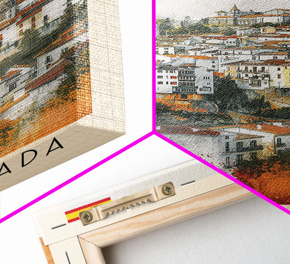 Fuenlabrada, Spain Travel Poster Art, Framed Canvas Print for Living Room or Bedroom, Spanish Wall Art, Home Decoration