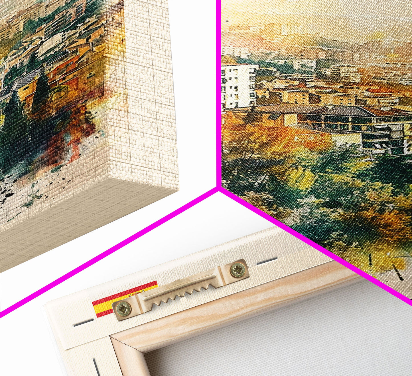 Getafe Spain Skyline Art, Framed Canvas Print, Bedroom Wall Art, Travel Poster Art, Home Decoration, Spanish Art