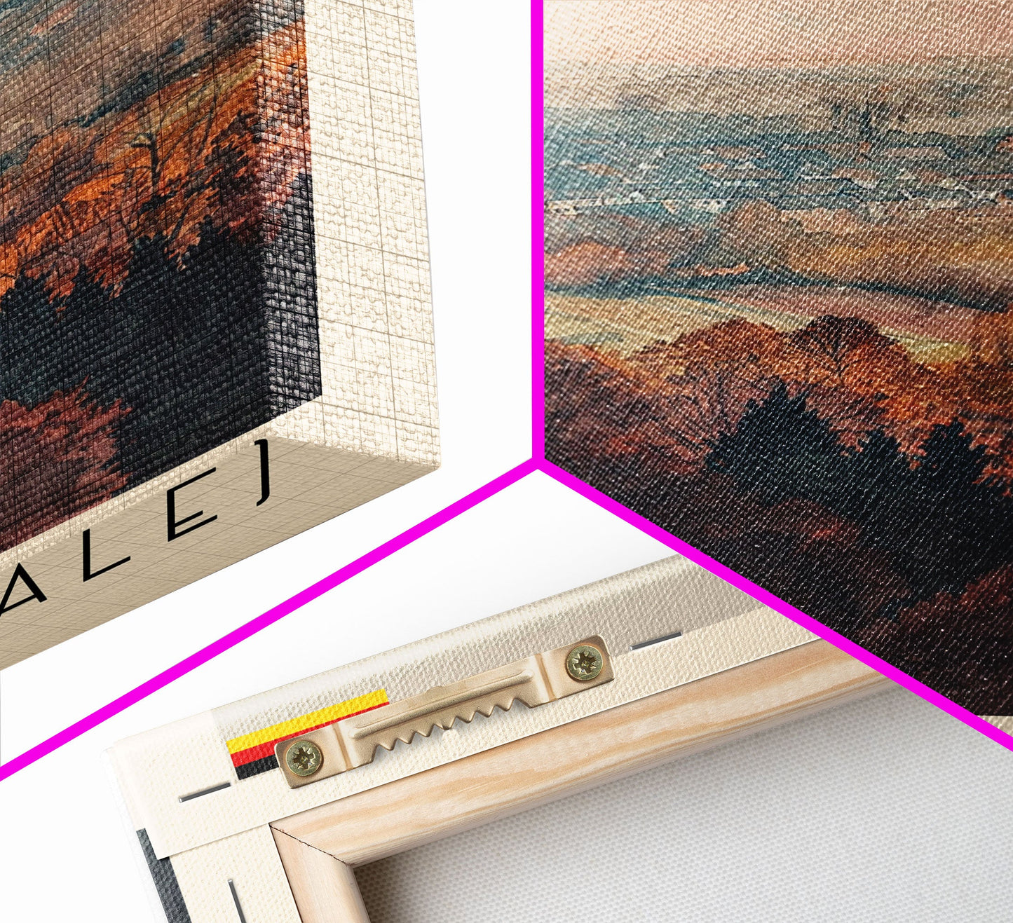 Halle Germany Scenic View Art, Framed Canvas Print, Bedroom Wall Art, Travel Poster Art, Home Decoration, German Wall Art