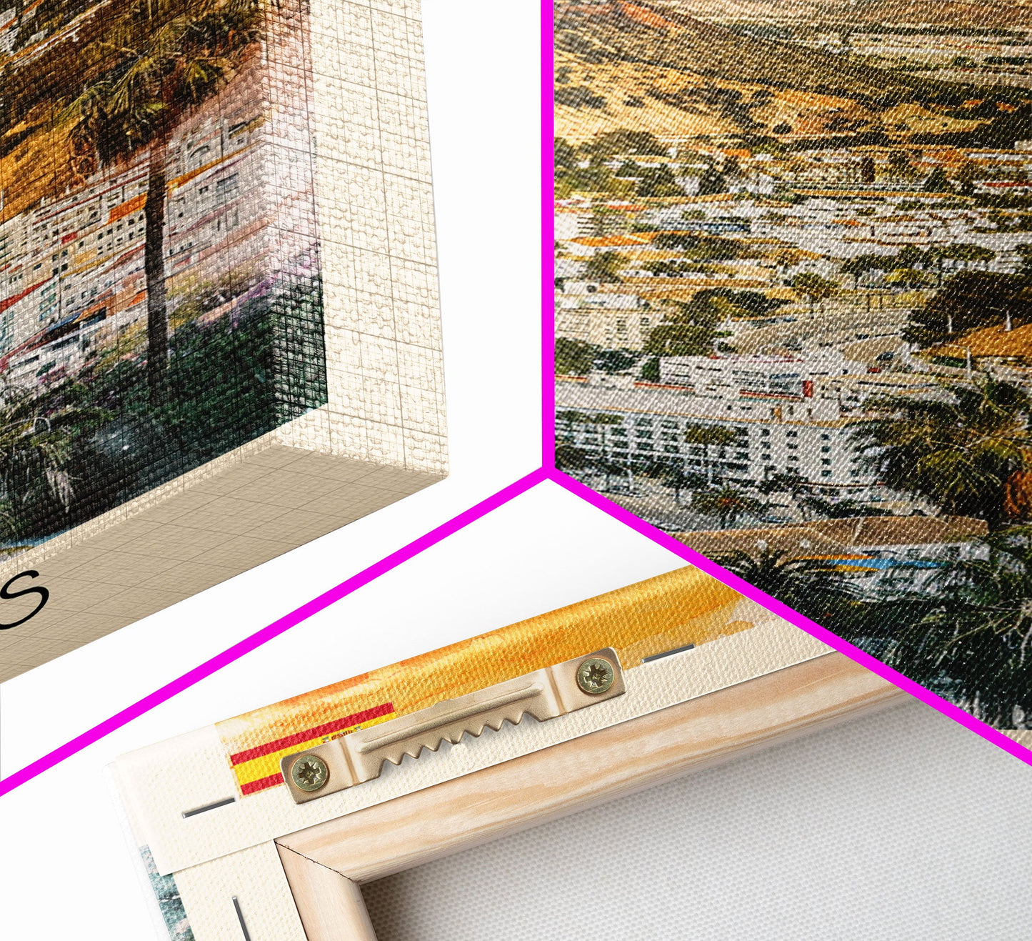 Leganes Spain Travel Poster Framed Canvas Print, Vibrant Cityscape, Watercolor Painting, Wall Art, Home Decor, Travel Print, Artistic Gift