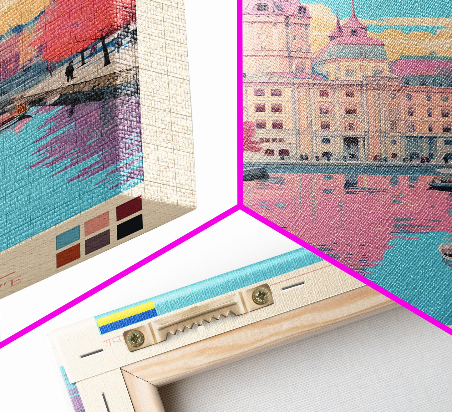 Odesa Ukraine Travel Poster Framed Canvas Print, Midcentury Modern Art, Pop Art Wall Decor, Home Decor, Vacation Gift, Bedroom Art