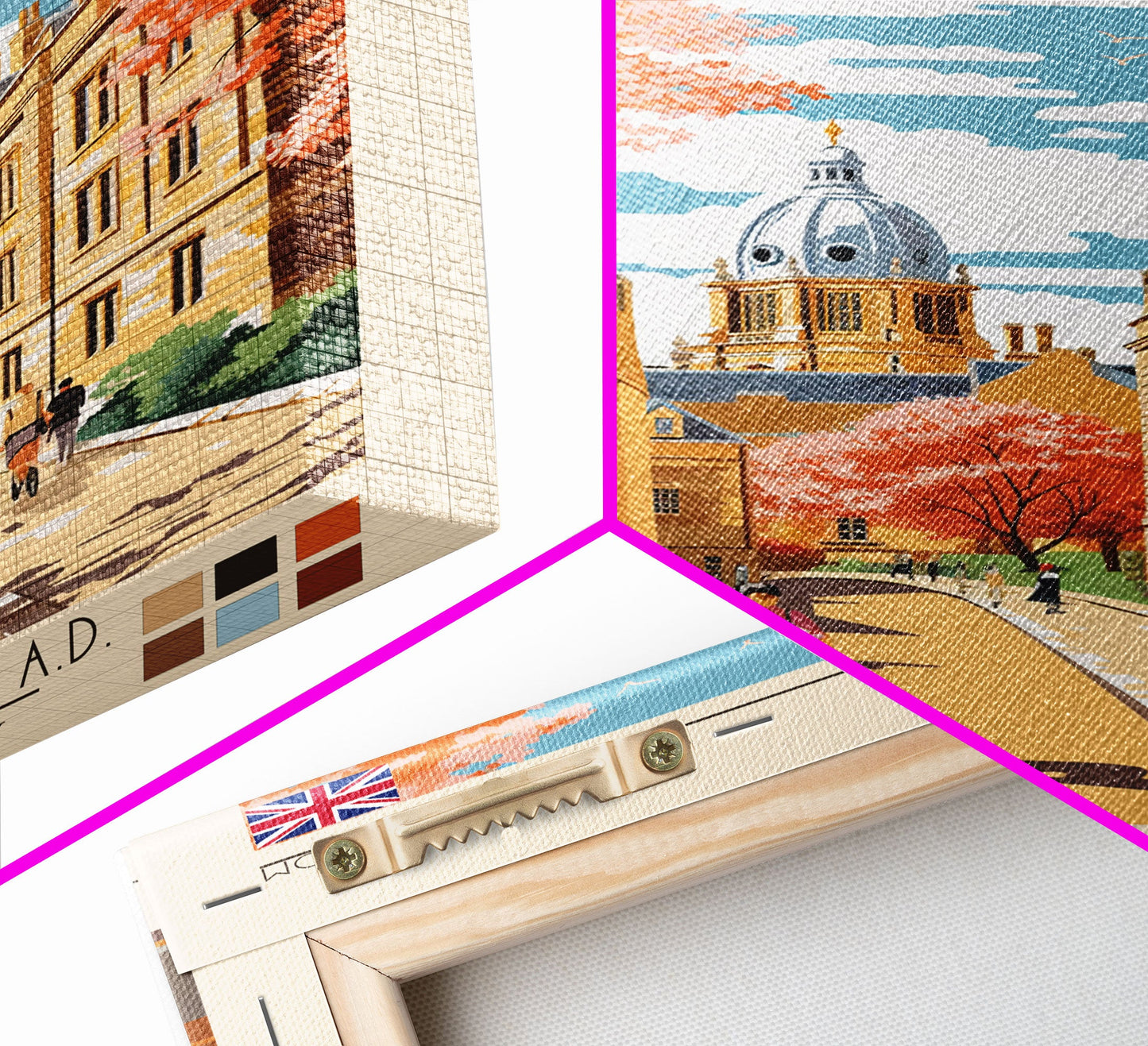 Nyiregyhaza Hungary Travel Poster Framed Canvas Print, Midcentury Modern Art, Pop Art Wall Decor, Scenic Wall Art, Living Room Decoration, Office Art