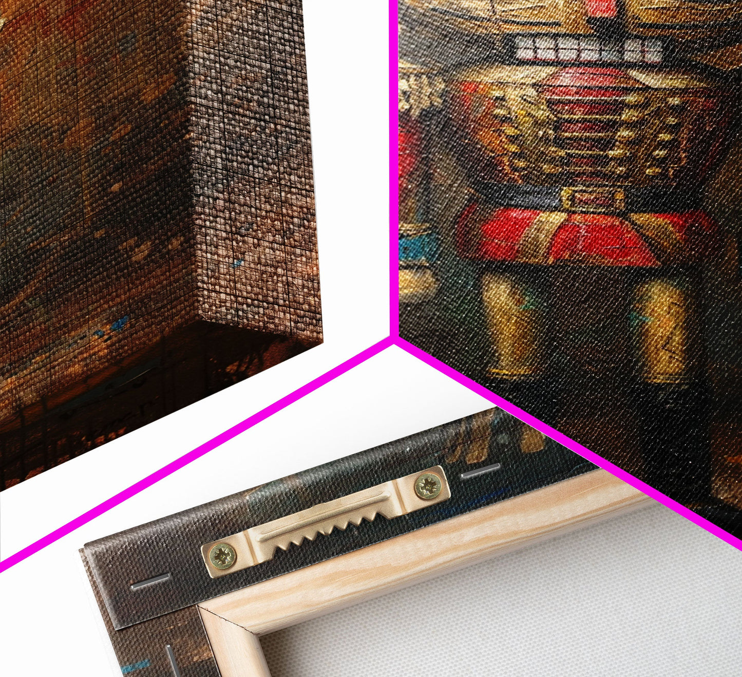 This Nutcracker has seen some things, framed canvas print, halloween decor, spooky season