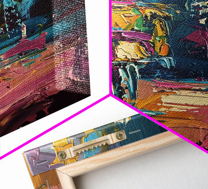 Colorful Skeleton Nutcracker Framed Canvas Print, Halloween Nutcracker Decor, Spooky Toy Art, Skeleton Wall Art, Haunted Nutcracker Print