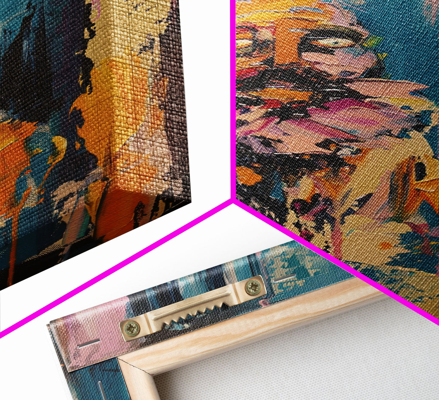 Halloween Ghost with Apple, Framed Canvas Print, Wall Art, Spooky Decor, Halloween Decoration, Living Room Art, Unique Gift