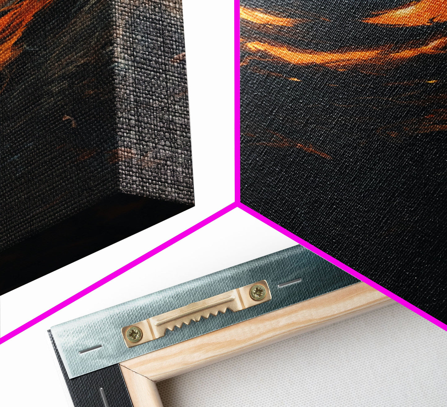 Menacing Pumpkin Head Monster Emerging from Fog - Creepy Halloween Horror Artwork Framed Canvas Print, Spooky Gothic Home Wall Decor