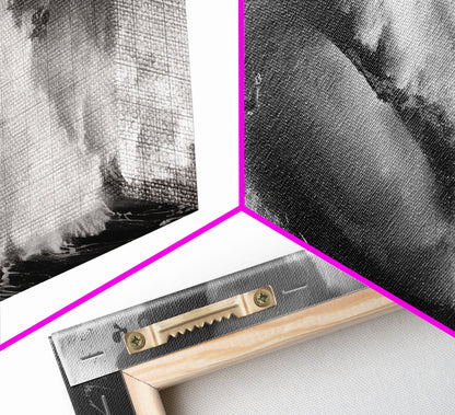 Skull and Crossbones Pirate Surfer - Pirate Surf - Mancave Decor - Office Decor - Pirate Surfer