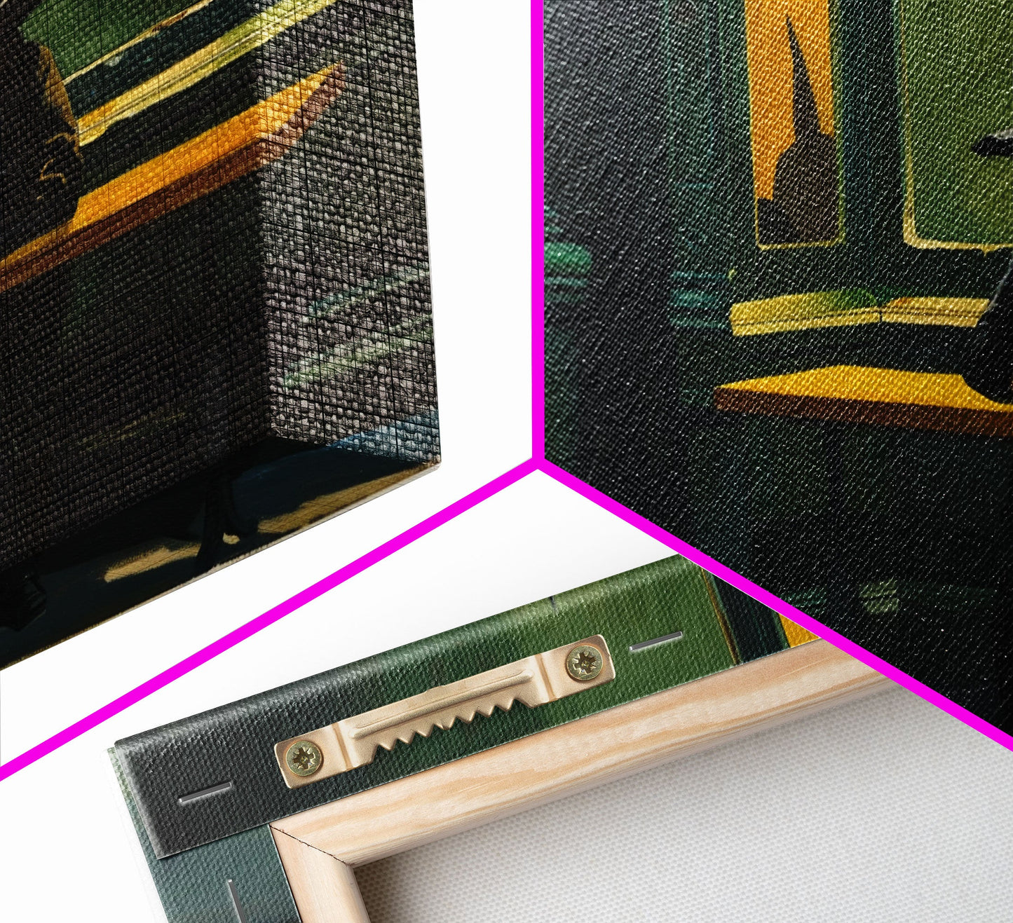 Sad Witch Having an Ice Cream Cone, Funny Halloween Art, Framed Canvas Print, Liminal Art