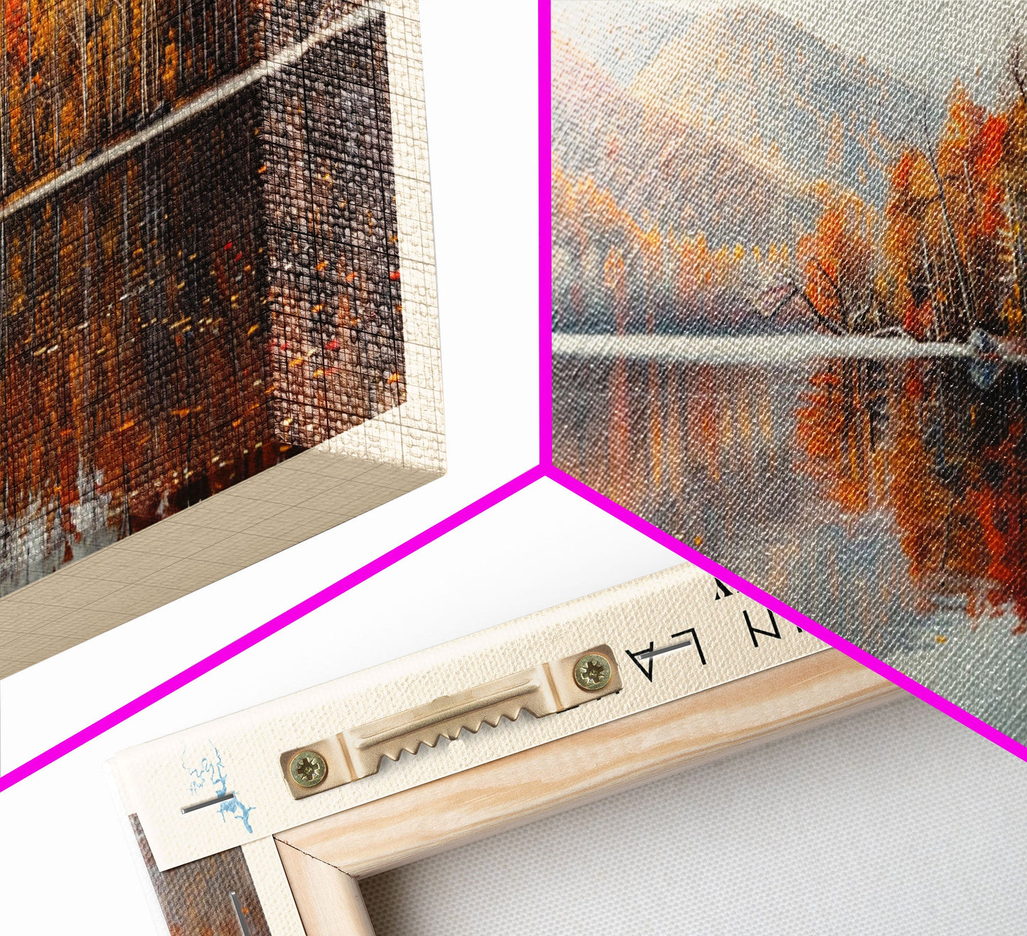 Cave Run Lake Kentucky Framed Canvas Print, Lake House Decor, Panoramic Wide Art, Travel Poster, Rustic Lake Painting, Nature Art