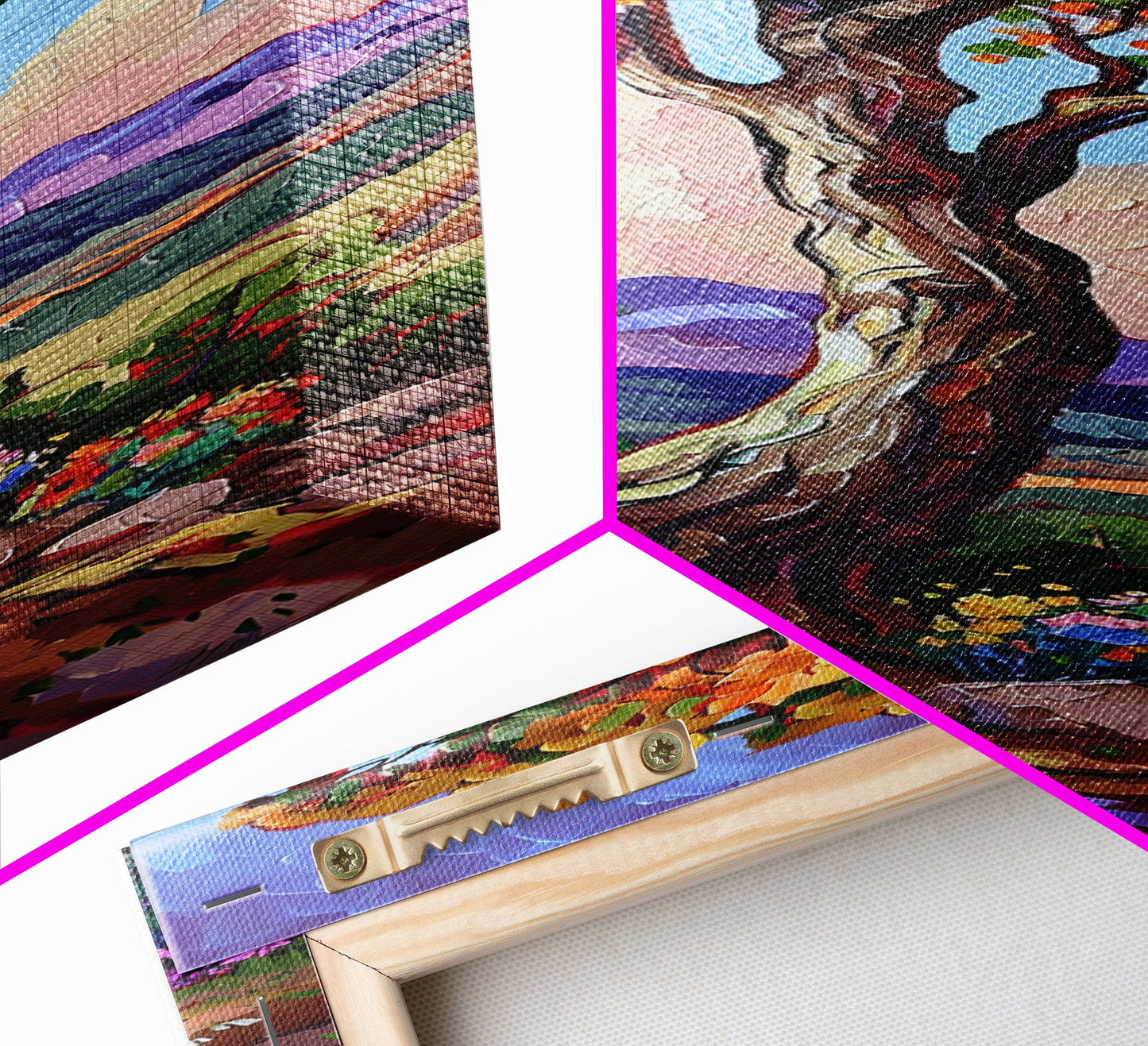 Vertical Textured Mountain Canvas Painting Printed on Canvas, Modern Art Prints for Living Room, Tall and Skinny Wall Art, New House Gift