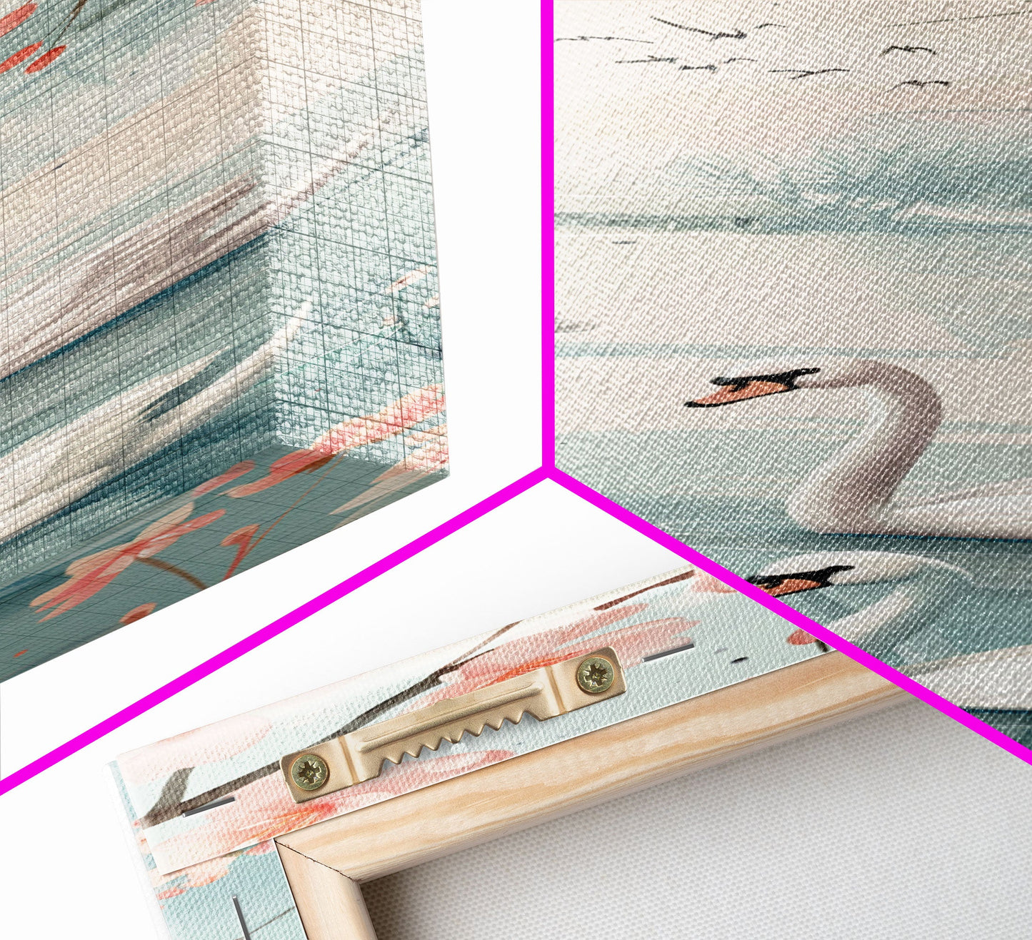 Swirling Butterflies in Japanese Style Tall Skinny Framed Canvas Print - Ukiyo-e Wall Art