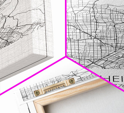 Anaheim Street Map, California Map, City Map Wall Decor, Travel Map, Minimalist, Modern Art, Wall Art, Canvas Print, Canvas Wall Art