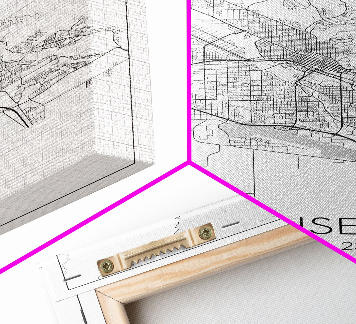 Boise Street Map, Idaho Map, City Map Art, Modern Wall Art, Wall Art, Canvas Print, Canvas Wall Art, Home Décor Wall Art, Travel Print