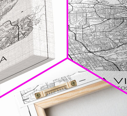 Chula Vista Street Map, California Map, City Map Art, Modern Art, Wall Art, Canvas Print, Canvas Wall Art, Living Room Wall Art, Travel Art