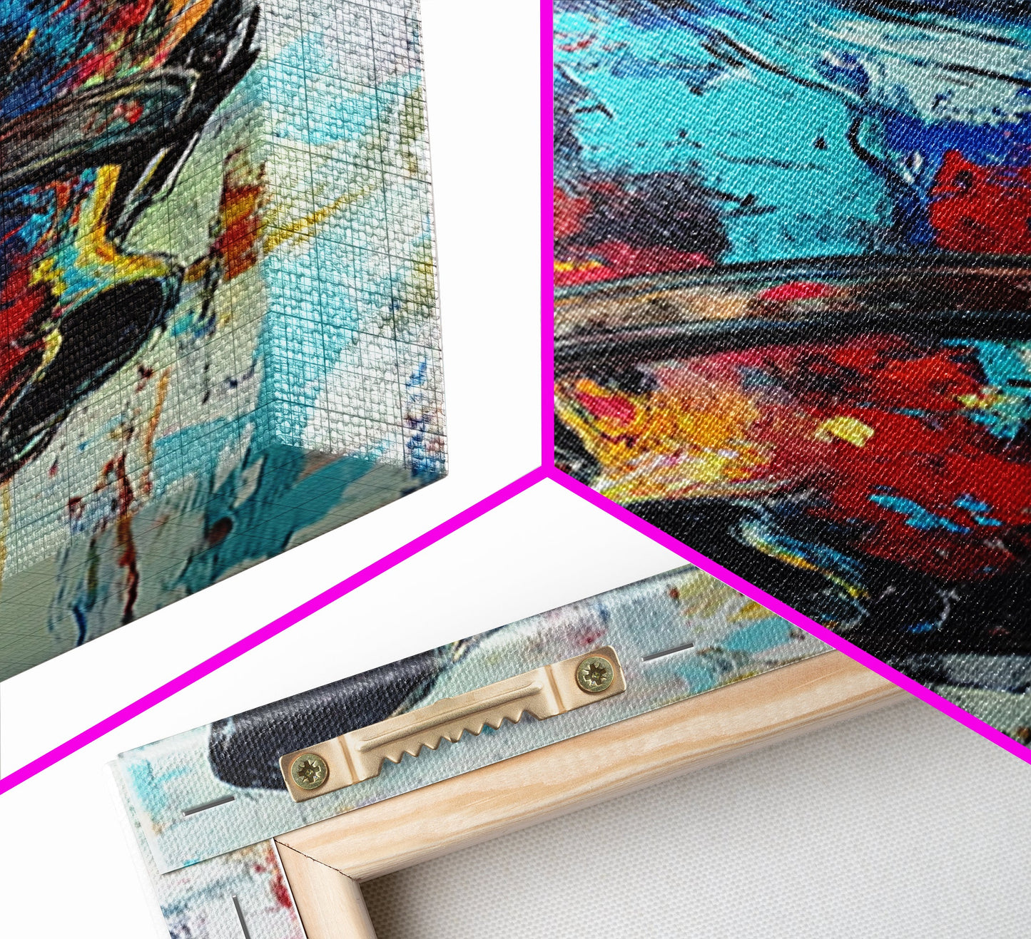 Abstract Horse Portrait Framed Canvas Print Moody Art Rustic Wall Art Southwest Wall Art Extra Tall Narrow Art