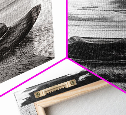 Weathered Cowboy Hat, Coastal Cowgirl Wall Art, Framed Canvas Print, Rustic Décor, Boho Art, Minimalist Art, Nautical Wall Art