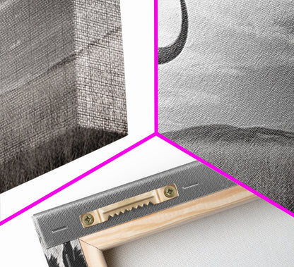 Büffel-Wandbild auf Leinwand | Rustikale Landhausdeko | Western-Landschaftskunst | Stimmungsvolles Wandbild | Extra breites Bild | Geschenk für Naturliebhaber