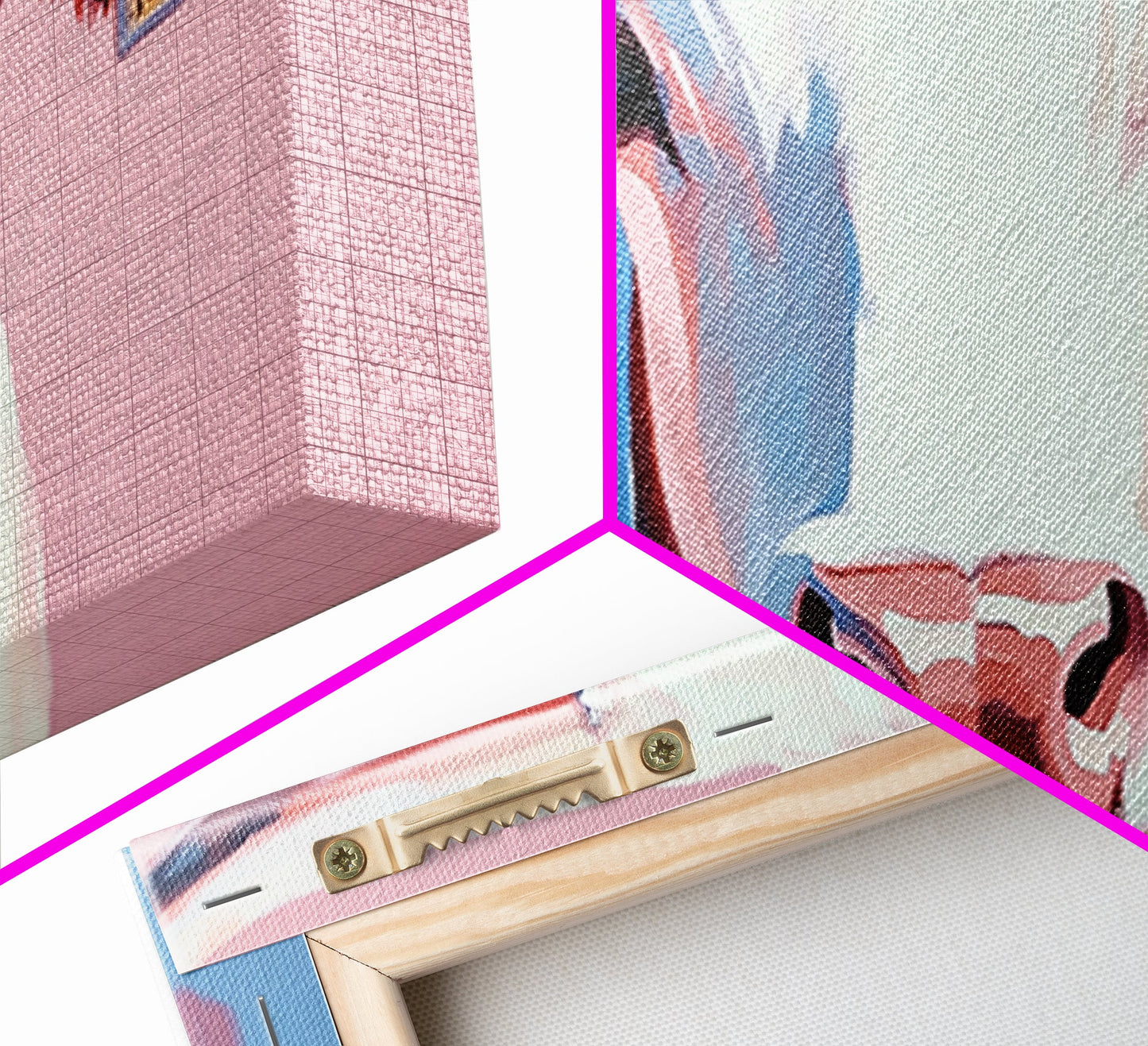 Texas Longhorn, Rustic Wall Art, Bull and Bear Art, Southwest Wall Art, Extra Wide Art, Pink Orange Wall Art, Canvas Print, Farmhouse Art