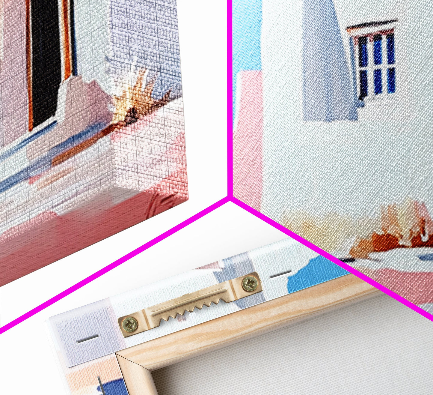 Adobe house, southwest art, rustic decor, framed canvas print, landscape painting, minimalist art, extra wide art, Joshua tree art