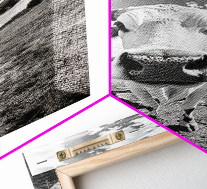 Texas Longhorn Close-up, bull and bear art, western decor, farmhouse art, rustic wall art, cowboy painting, framed canvas print