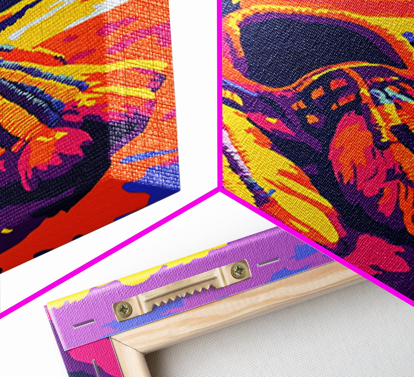 Beaded Moccasins Art, Southwest Wall Art, Pink Orange Wall Art, Boho Western Art, Framed Canvas Print, Rustic Home Decor