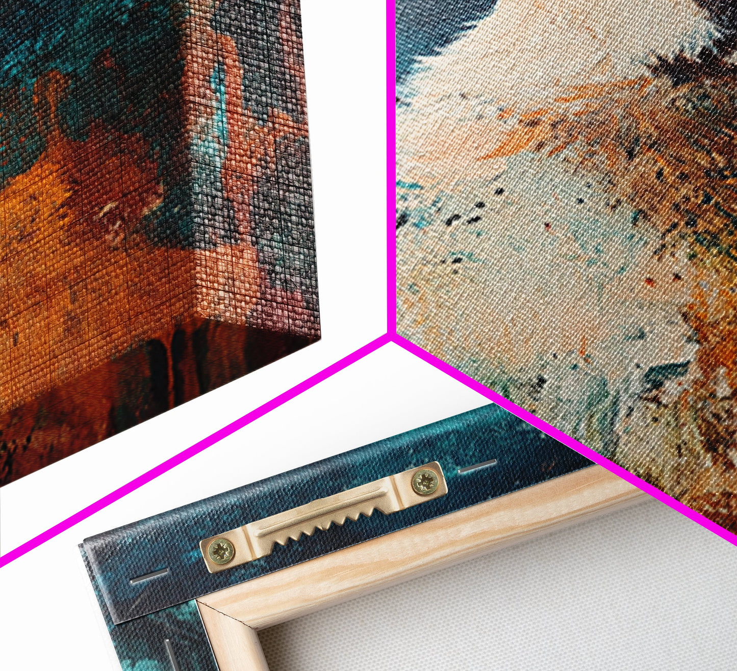 Abstract Wolf, howling at moon, moody blue tones, modern rustic art, wildlife painting, framed canvas print, dark romance painting