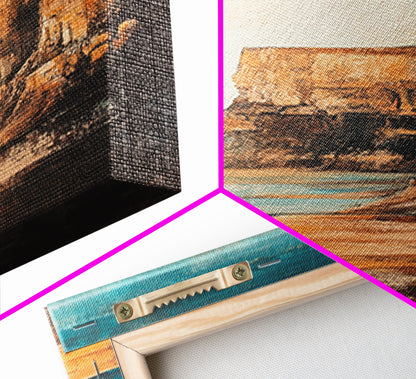 Irish Cliffs Painting, Ireland painting, coastal decor, landscape painting, nautical wall art, seascape painting, Canvas Print