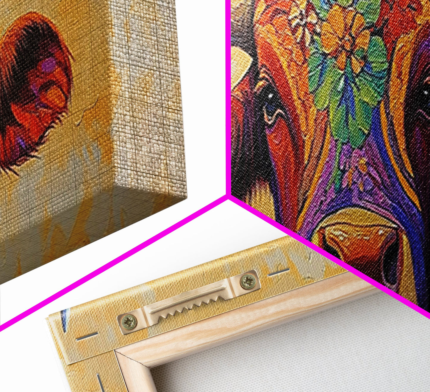 Floral Longhorn Art, Southwestern Wall Art, Texas Cow Art, Rustic Farmhouse Decor, Boho Art, Framed Canvas Print, Moody Art