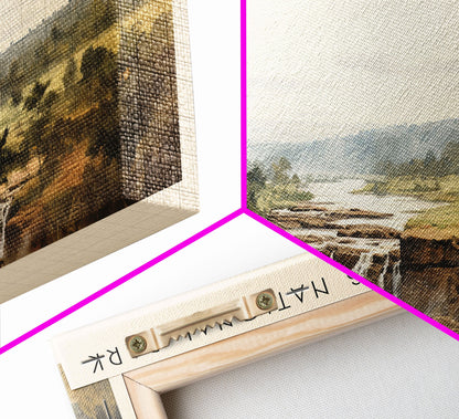 Murchison Falls Nationalpark-Reiseposter, gerahmter Leinwanddruck, Reisekunstwerk mit Landmotiv, Holzrahmen, Wandbehang, Wohndekoration