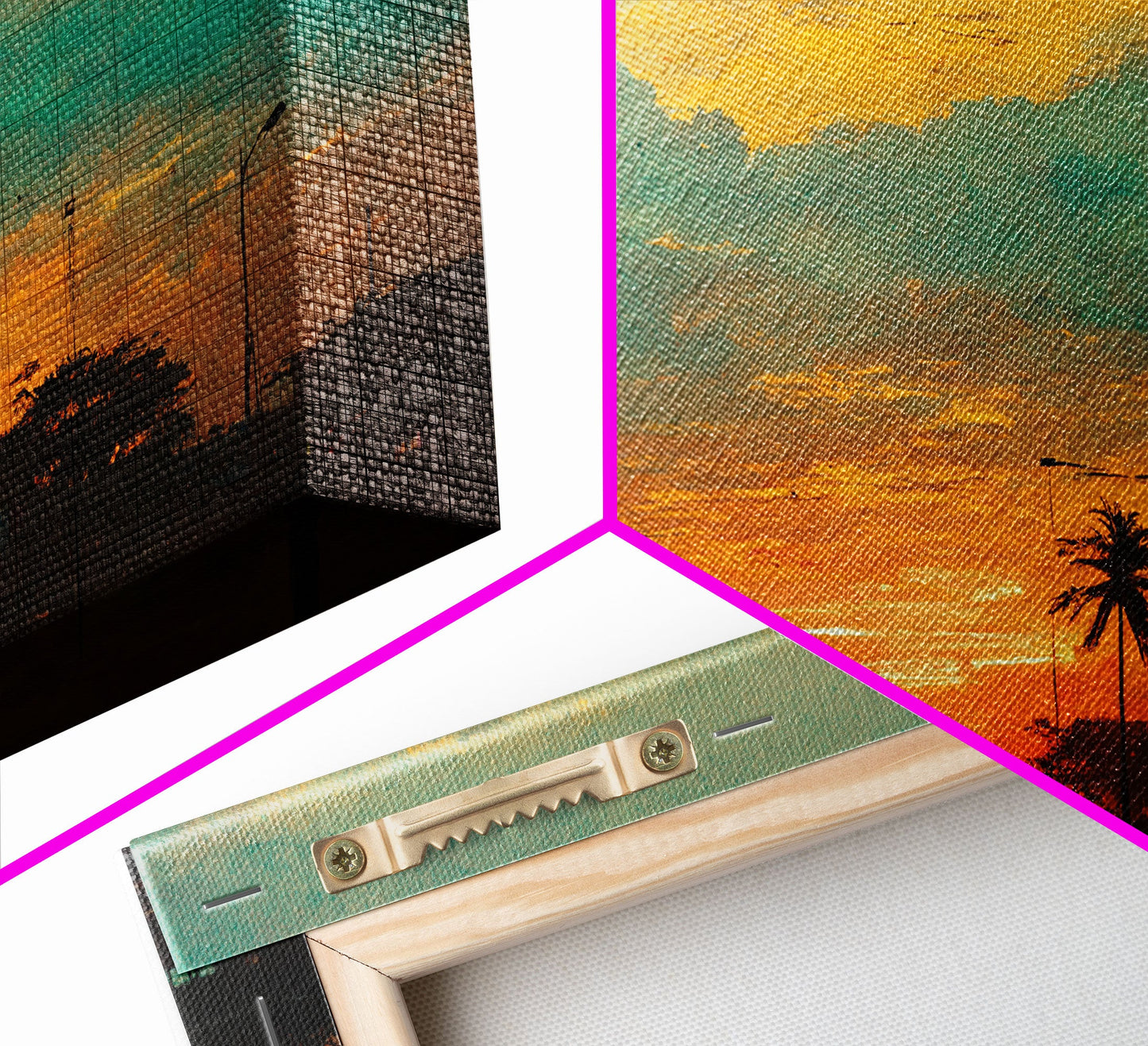 Los Angeles canvas print, sunset art, Los Angeles at Sunset, California, living room wall art, guest room wall art