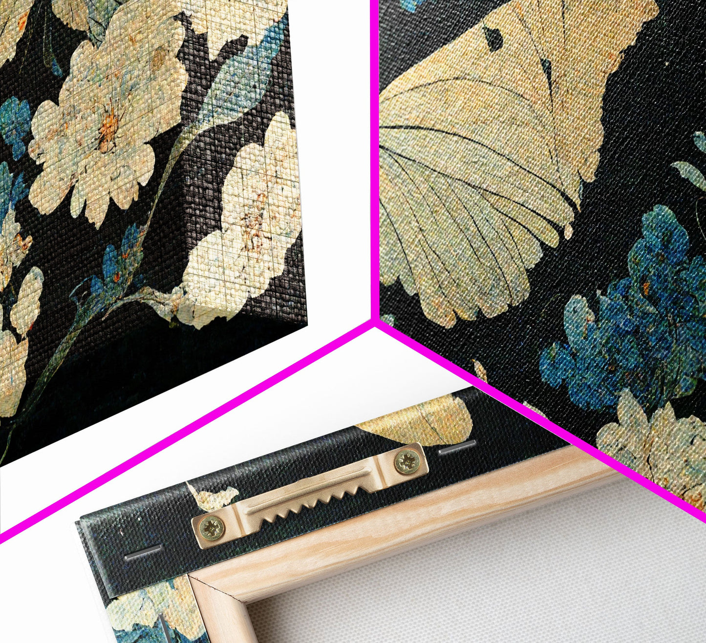 Butterfly canvas part, beautiful butterfly wall art, wall art for girls, living room art, guest room art