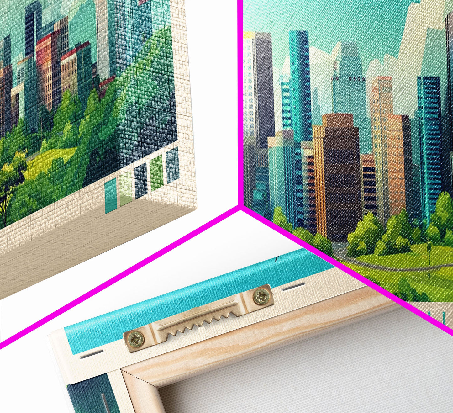 Brazzaville, Republic of the Congo Panoramic Travel Poster Canvas Print, Brazzaville, Republic of the Congo Painting, Republic of the Congo Art, Brazzaville Travel Art, Living Room Painting