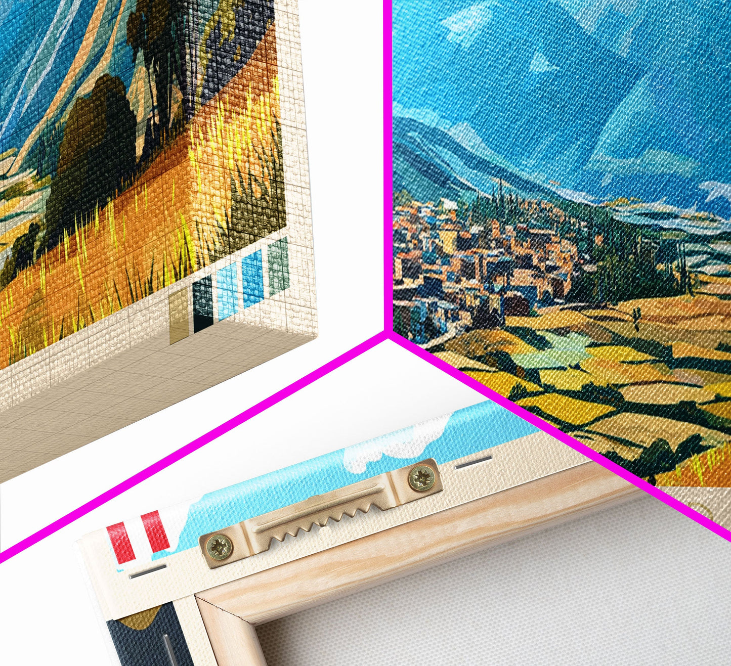 Cajamarca, Peru Panoramic Travel Poster Canvas Print, Cajamarca, Peru Painting, Peru Art, Cajamarca Travel Art, Guest Room Painting