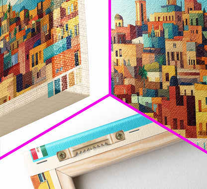 Chihuahua, Mexico Panoramic Travel Poster Canvas Print, Chihuahua, Mexico Painting, Mexico Art, Chihuahua Panoramic Travel Art, Travel Painting